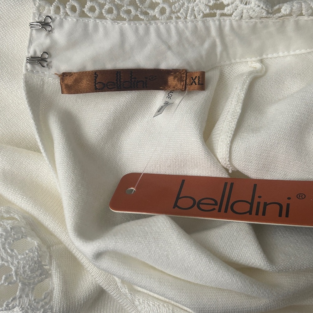 Belldini Top Off White / White Lace Long Sleeve Women's XL New - Picture 10 of 16
